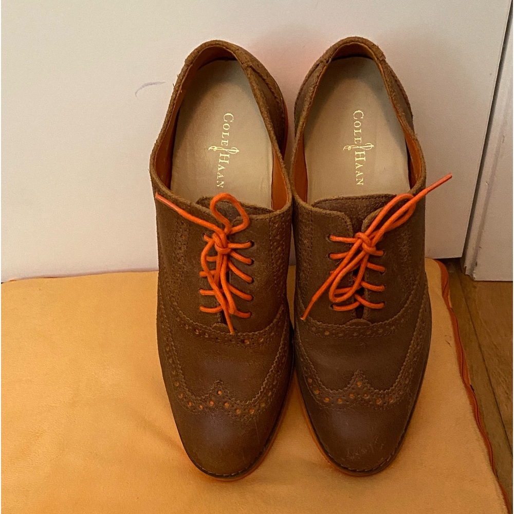 Coke Haan Alisa Brown Leather Oxford Women’s Size 8 EUC